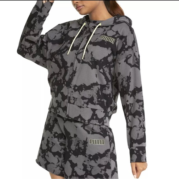 NWOT Puma summer full zip causal tie dye, water color jacket - Picture 1 of 6